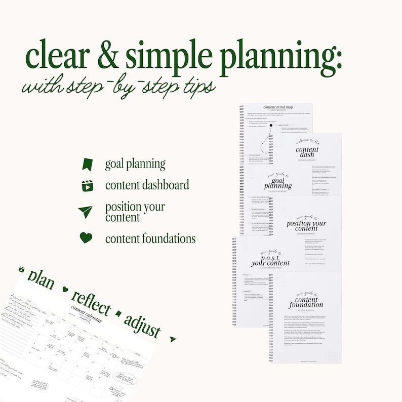 Social Media and Blogging Content Planner for Creators, Social Media Managers, Businesses - Undated Spiral Bound Physical Planner image 4