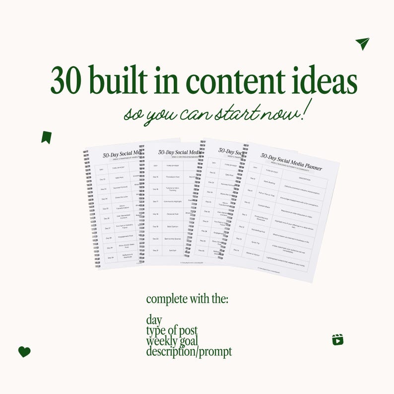 Social Media and Blogging Content Planner for Creators, Social Media Managers, Businesses - Undated Spiral Bound Physical Planner image 6
