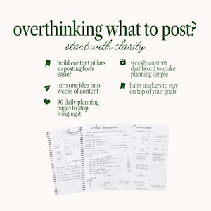 Social Media and Blogging Content Planner for Creators, Social Media Managers, Businesses - Undated Spiral Bound Physical Planner image 2