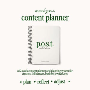 Social Media and Blogging Content Planner for Creators, Social Media Managers, Businesses - Undated Spiral Bound Physical Planner image 1