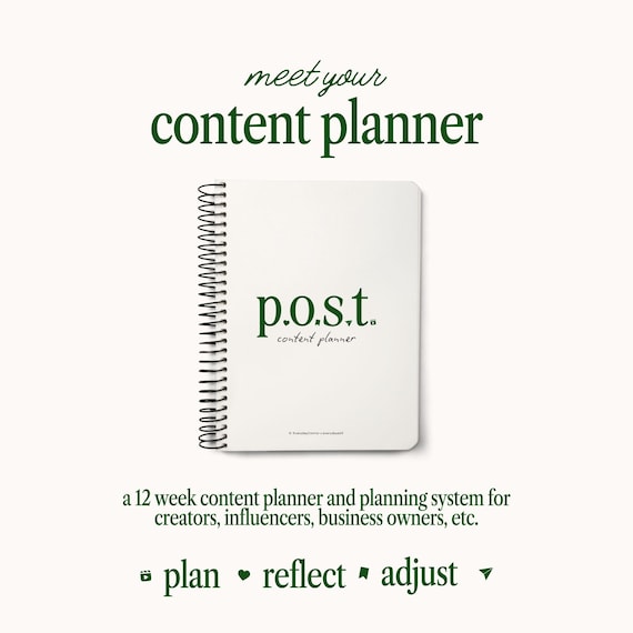 Social Media and Blogging Content Planner for Creators, Social Media Managers, Businesses - Undated Spiral Bound Physical Planner