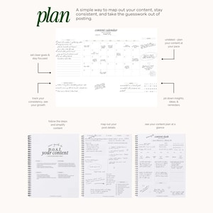Social Media and Blogging Content Planner for Creators, Social Media Managers, Businesses - Undated Spiral Bound Physical Planner image 5