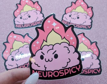 Kawaii Pink Neurospicy Neurodivergent Vinyl Sticker