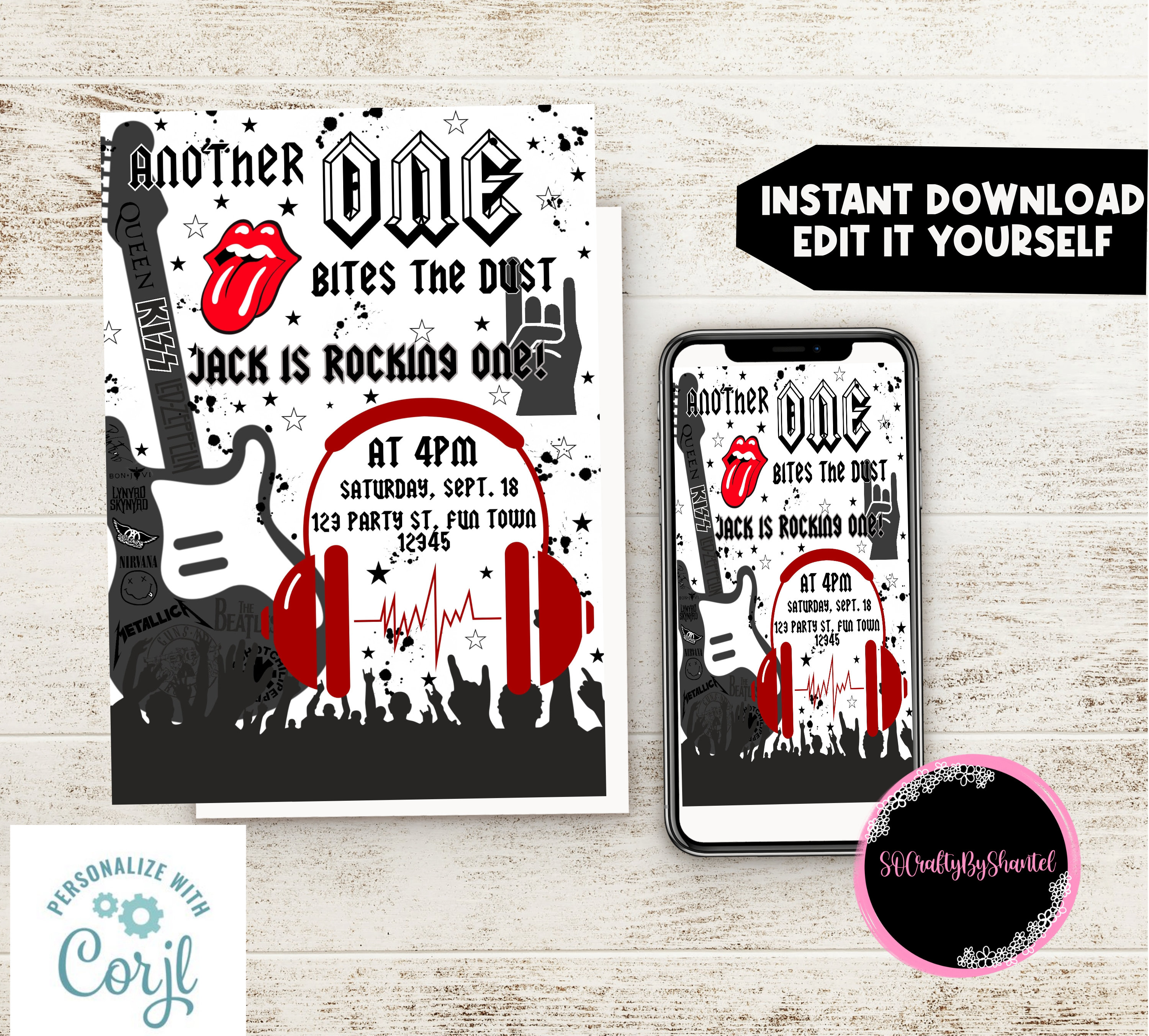 Another One Bites The Dust banner 16 inches |Rock n Roll 1st birthday Party  Notorious One Birthday Queen Theme First Birthday 90s Birthday