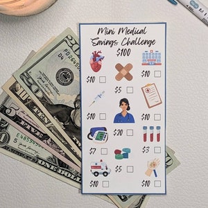 Mini Medical Option 3 Savings Challenge | For A6 Envelopes | Cash Envelopes | Monthly Savings