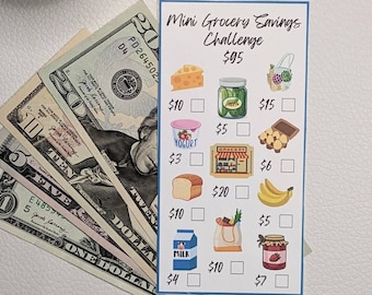 Mini Grocery Savings Challenge | For A6 Envelopes | Cash Envelopes | Monthly Savings