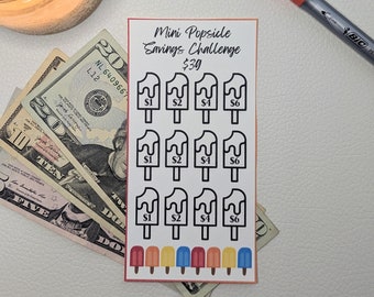 Mini Popsicle Savings Challenge | For A6 Envelopes | Cash Envelopes | Monthly Savings