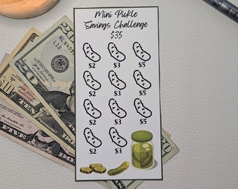 Mini Pickle Savings Challenge | For A6 Envelopes | Cash Envelopes | Monthly Savings