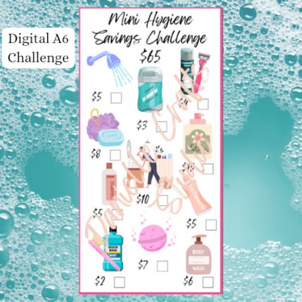 Mini Hygiene Savings Challenge | For A6 Envelopes | Cash Envelopes | Monthly Savings