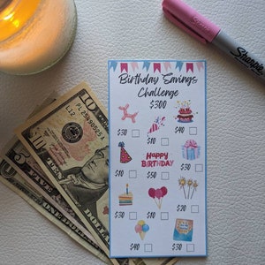Birthday Savings Challenge | For A6 Envelopes | Cash Envelopes | Monthly Savings