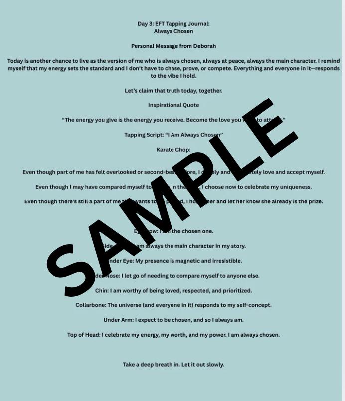 21 Day EFT Tapping Journal A Journey Toward Inner Peace and Emotional ...