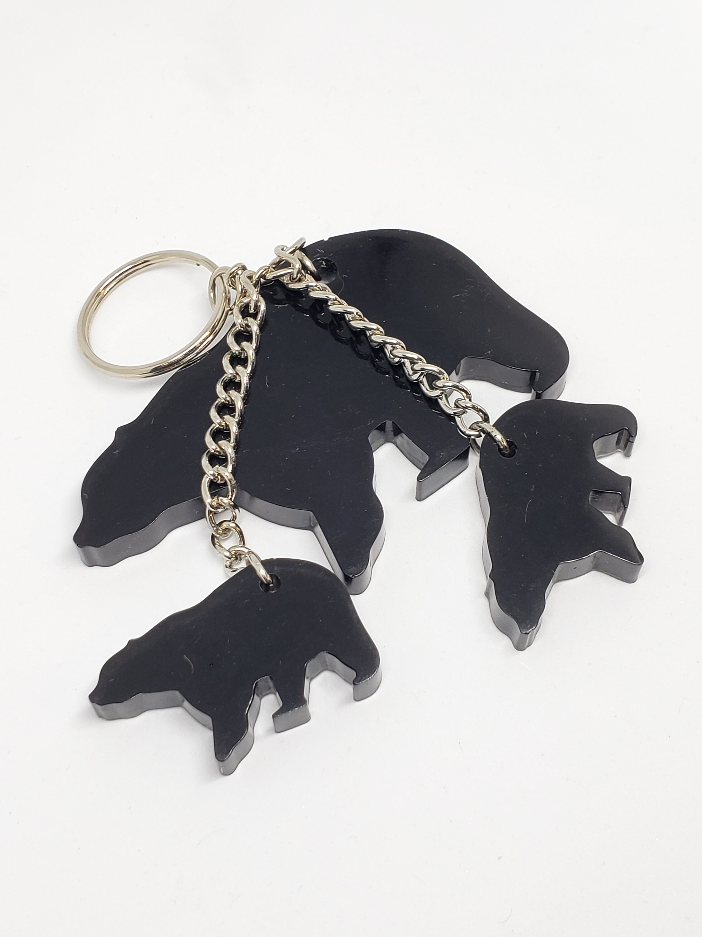 Black Bear Keychain Etsy