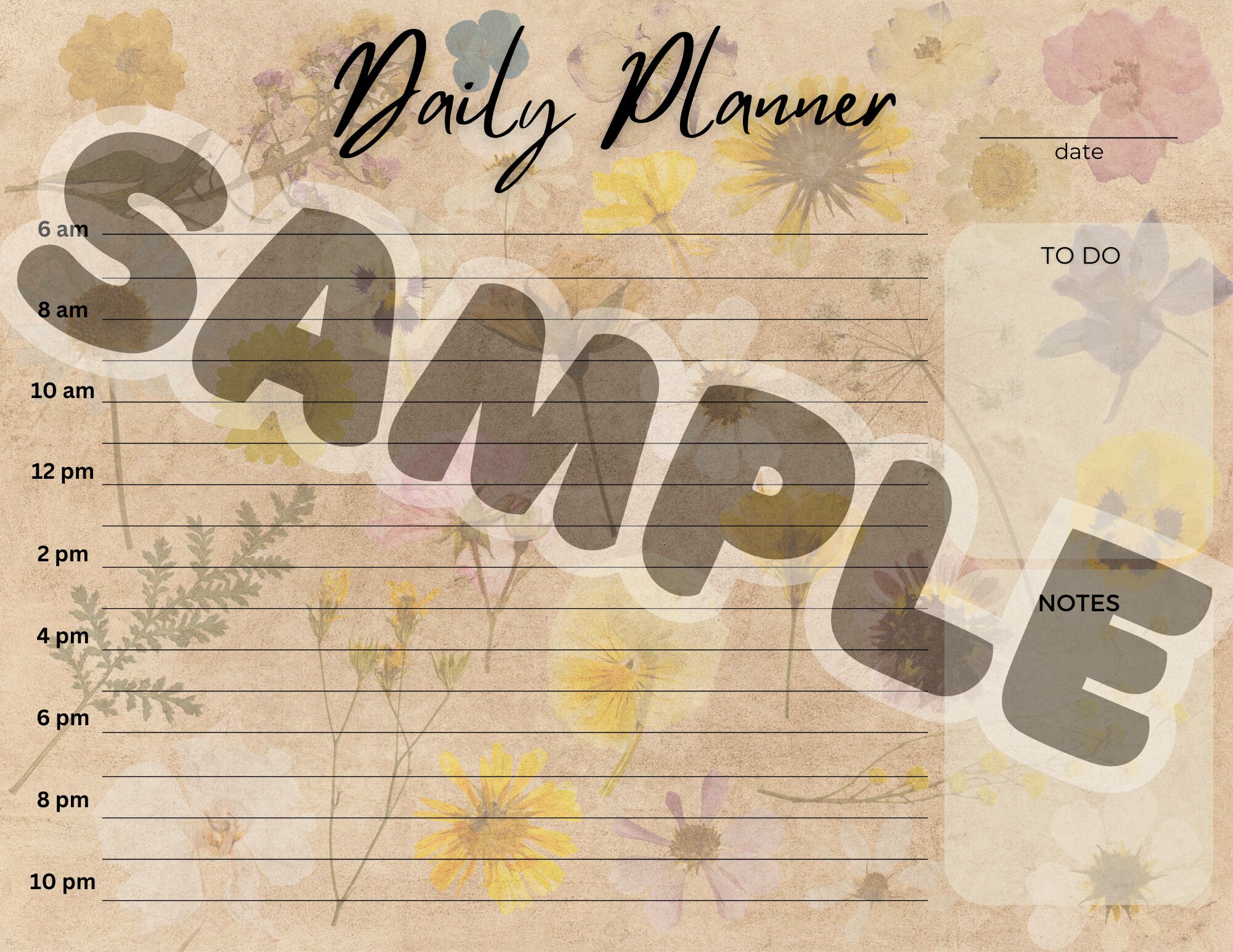 Weekly Daily Planner Digital Planner Printable Planner PDF Pressed ...
