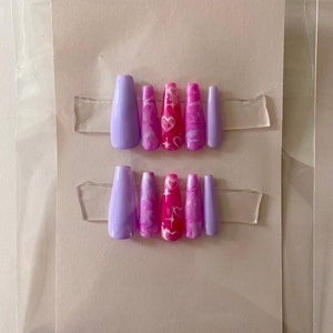 Luv That | Pink Press On Nails | Valentines Press On Nails | Press On Nails | Fake Nails