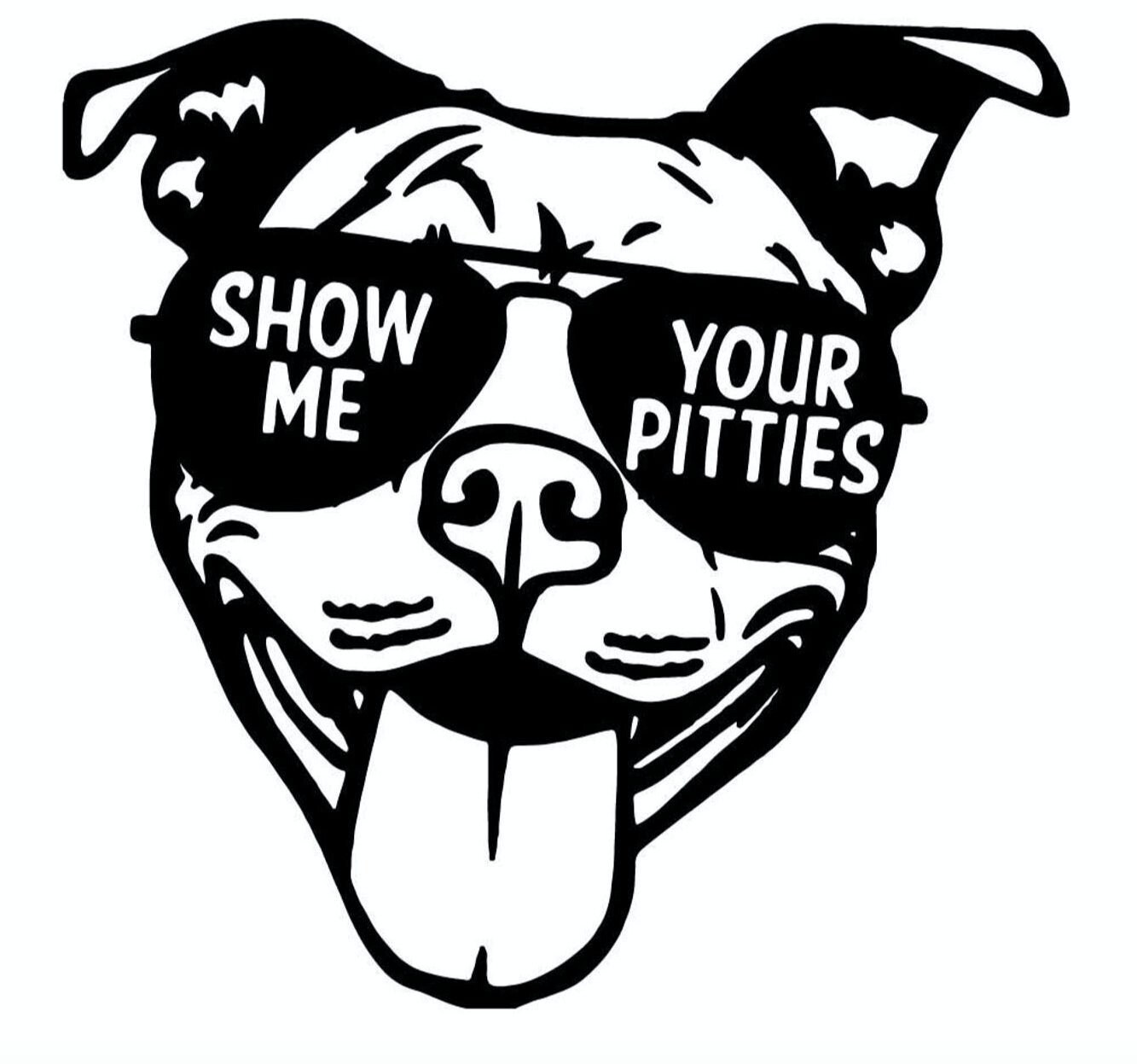Pitbull Decal "Show Me Your Pitties" Black Vinyl Decals, Wi…