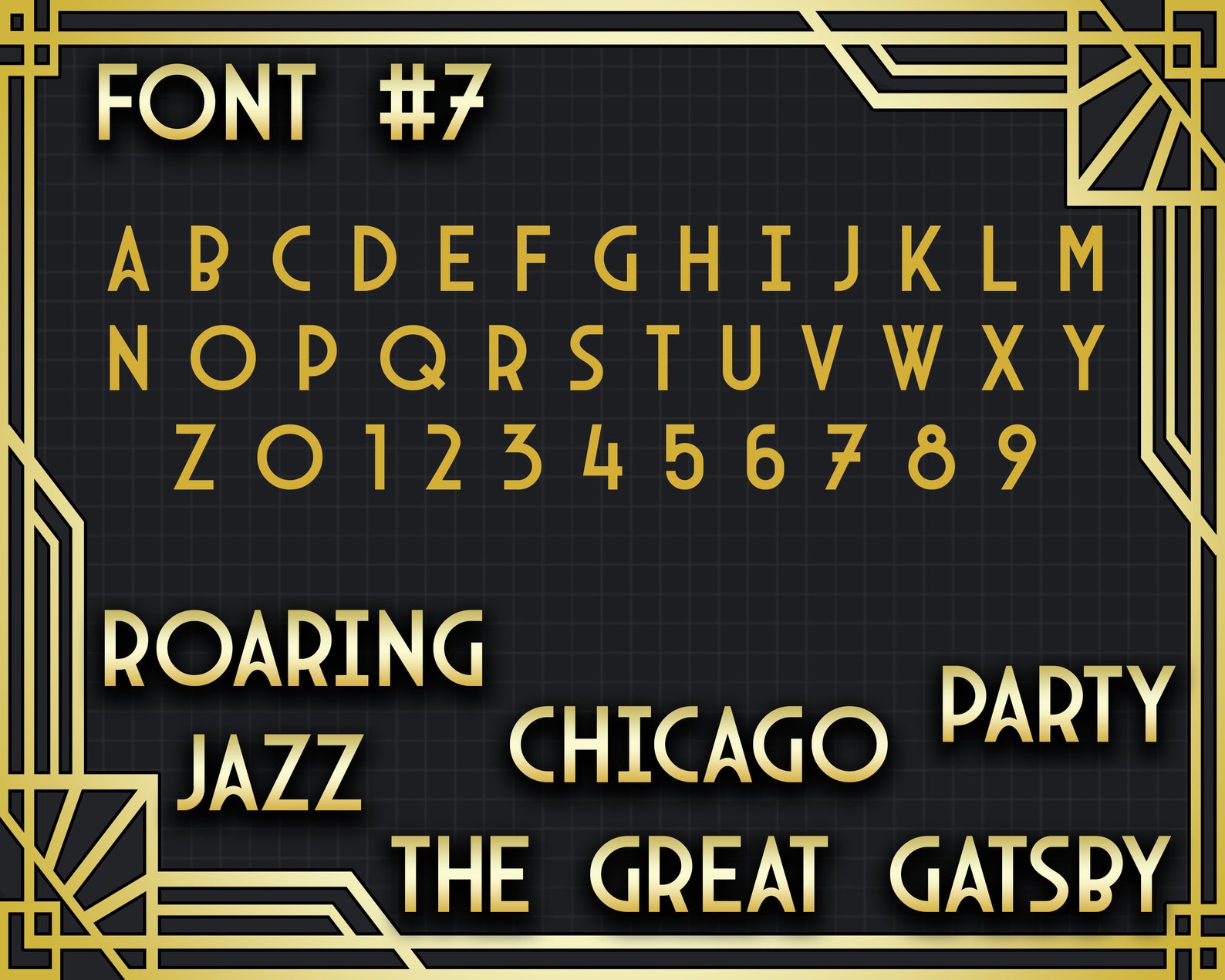 Roaring 1920s Font Bundle The Great Gatsby Font For Cricut Chicago Roaring 1920s Font Bundle The Great Gatsby Font For Cricut Chicago