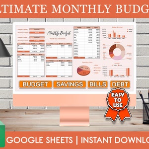 Budget Planner, Google Sheets Budget Template, Ultimate Budget Spreadsheet