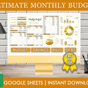 Budget Planner, Google Sheets Budget Template, Ultimate Budget Spreadsheet