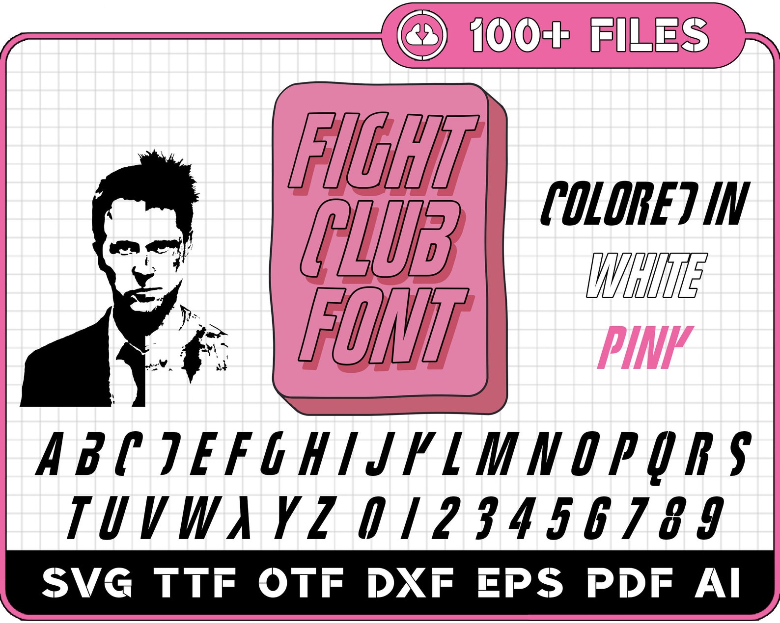 Fight Club Font SVG Letters Alphabet Typeface Fight Club Etsy Singapore