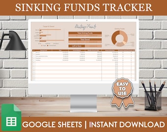 Sinking Funds Tracker: Google Sheets Savings Spreadsheet (Digital Download)
