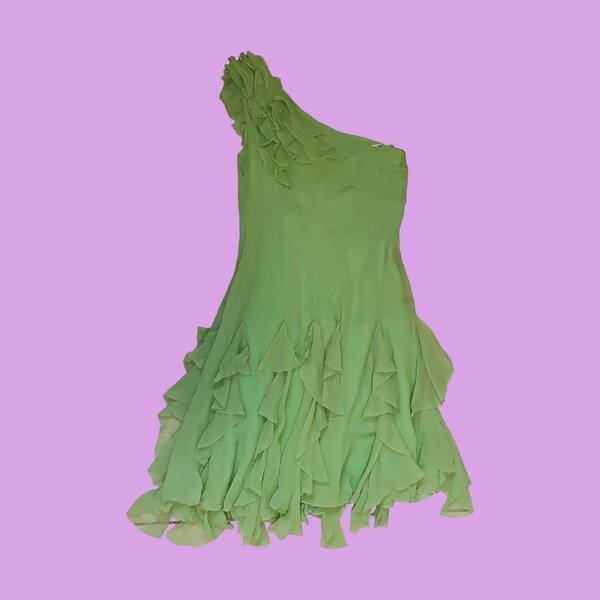 Karen Millen green pure silk dress