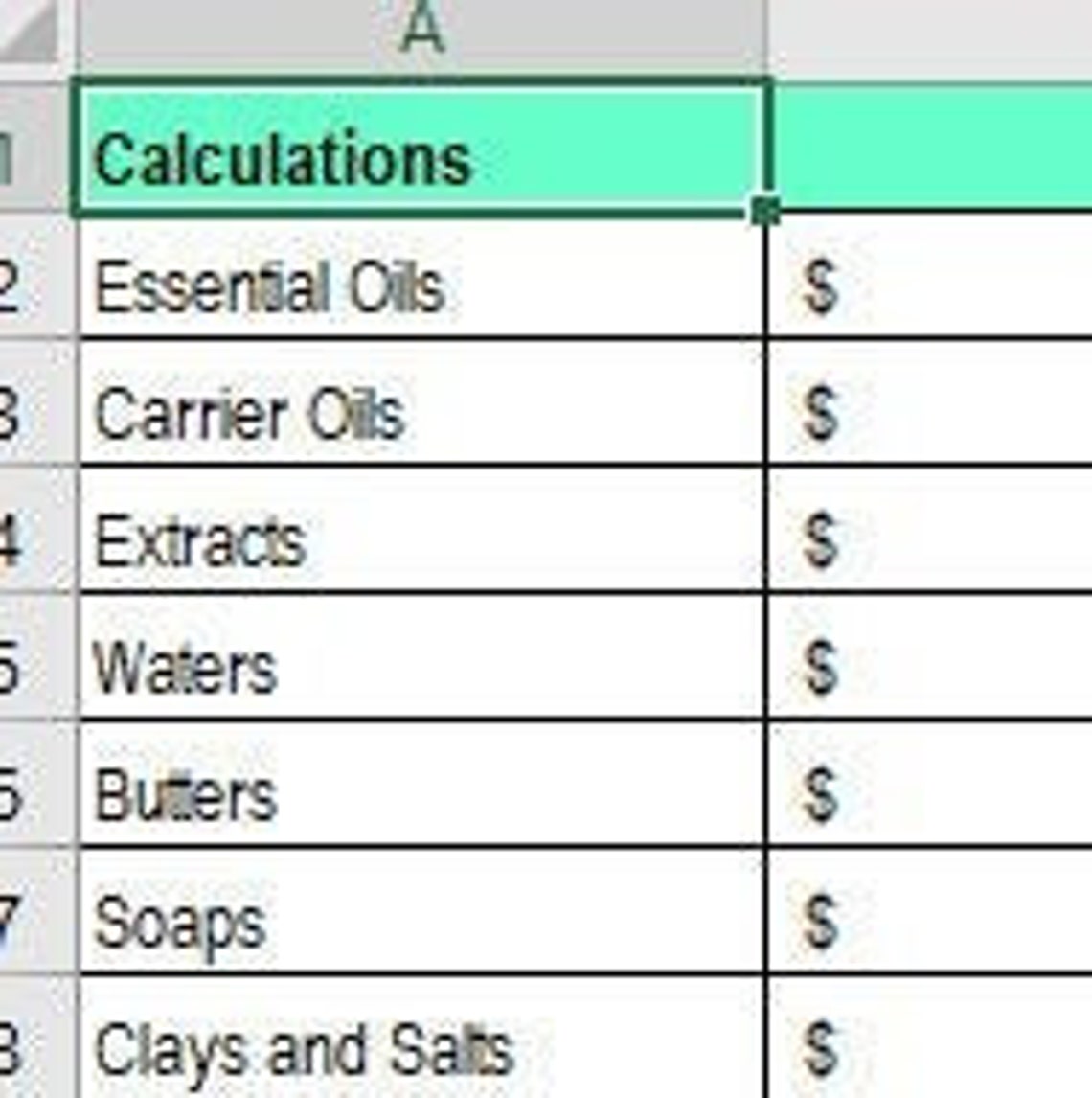 Personal Care Product Formulating Worksheet Etsy