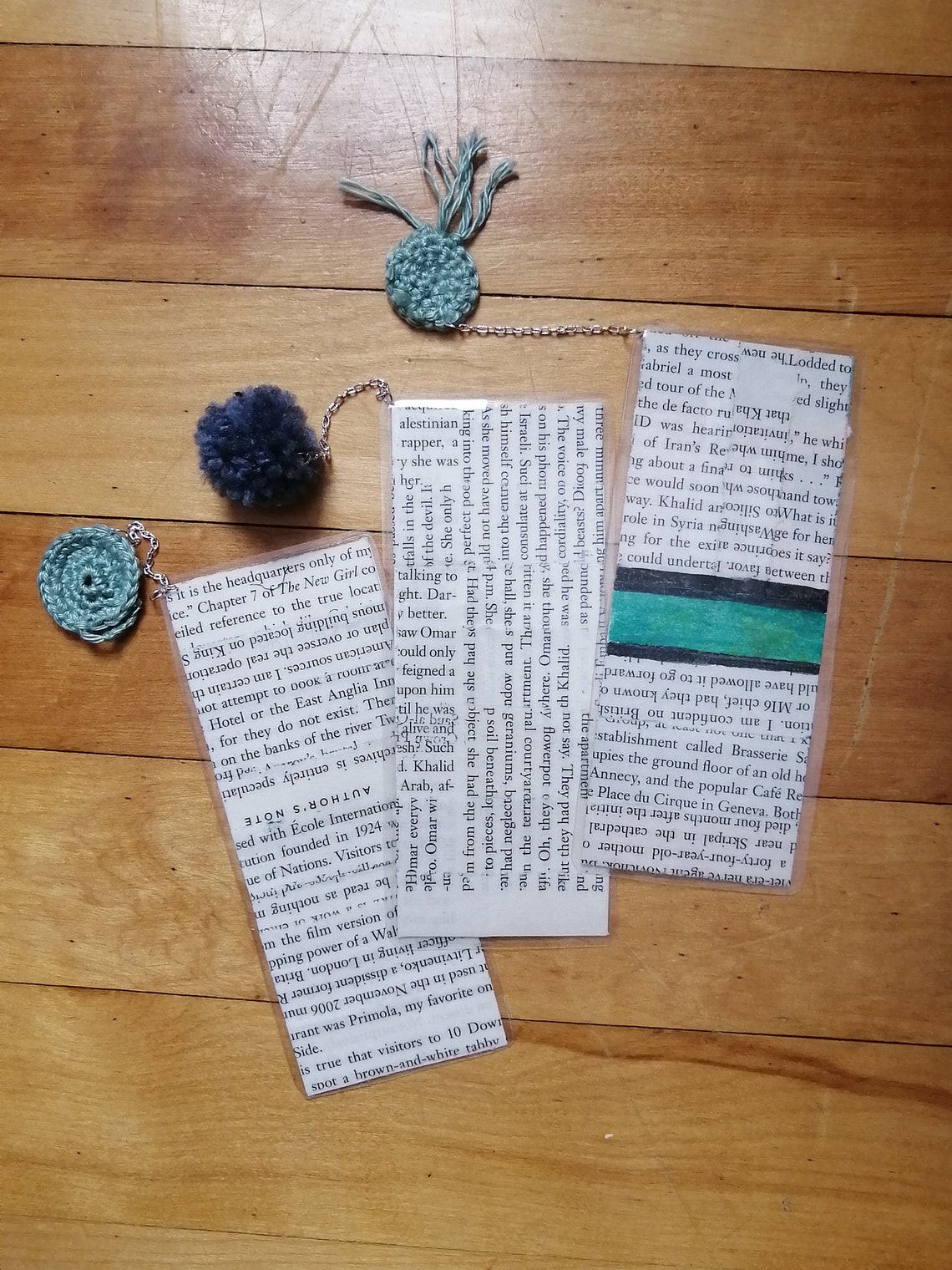 Handmade Bookmarks made from Recycled Books Etsy