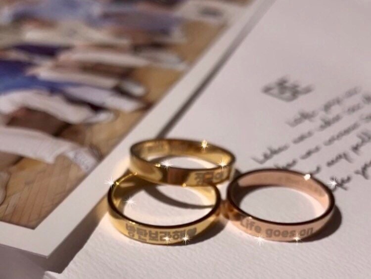 BTS Hangul Engraved Ring Bangtan boys korean | Etsy