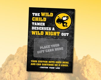 Titular de la tarjeta de regalo de agradecimiento al maestro o cuidador imprimible - Buffalo Wild Wings - Personalizar - Gracias