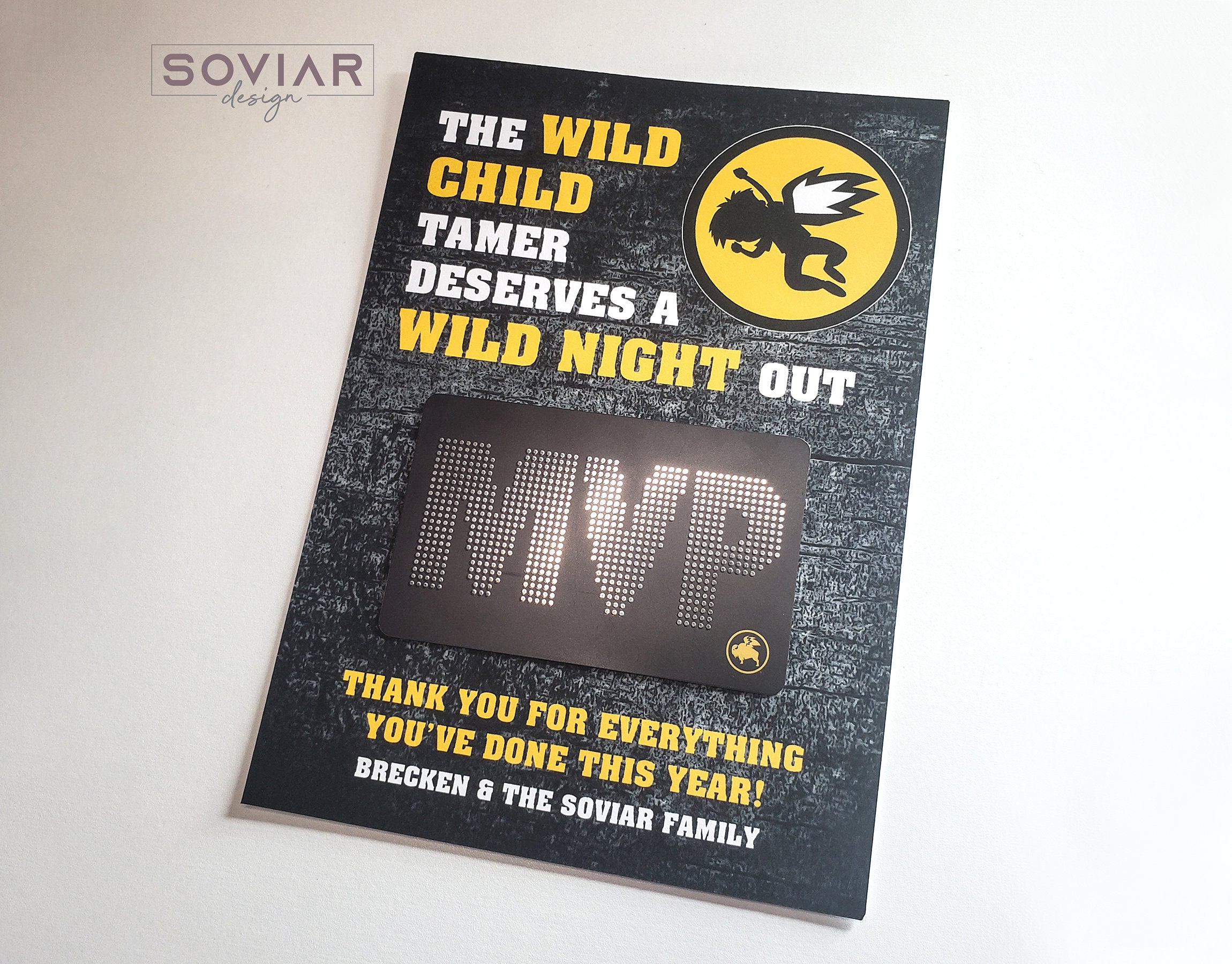 Printable Teacher or Caregiver Appreciation Gift Card Holder - Buffalo