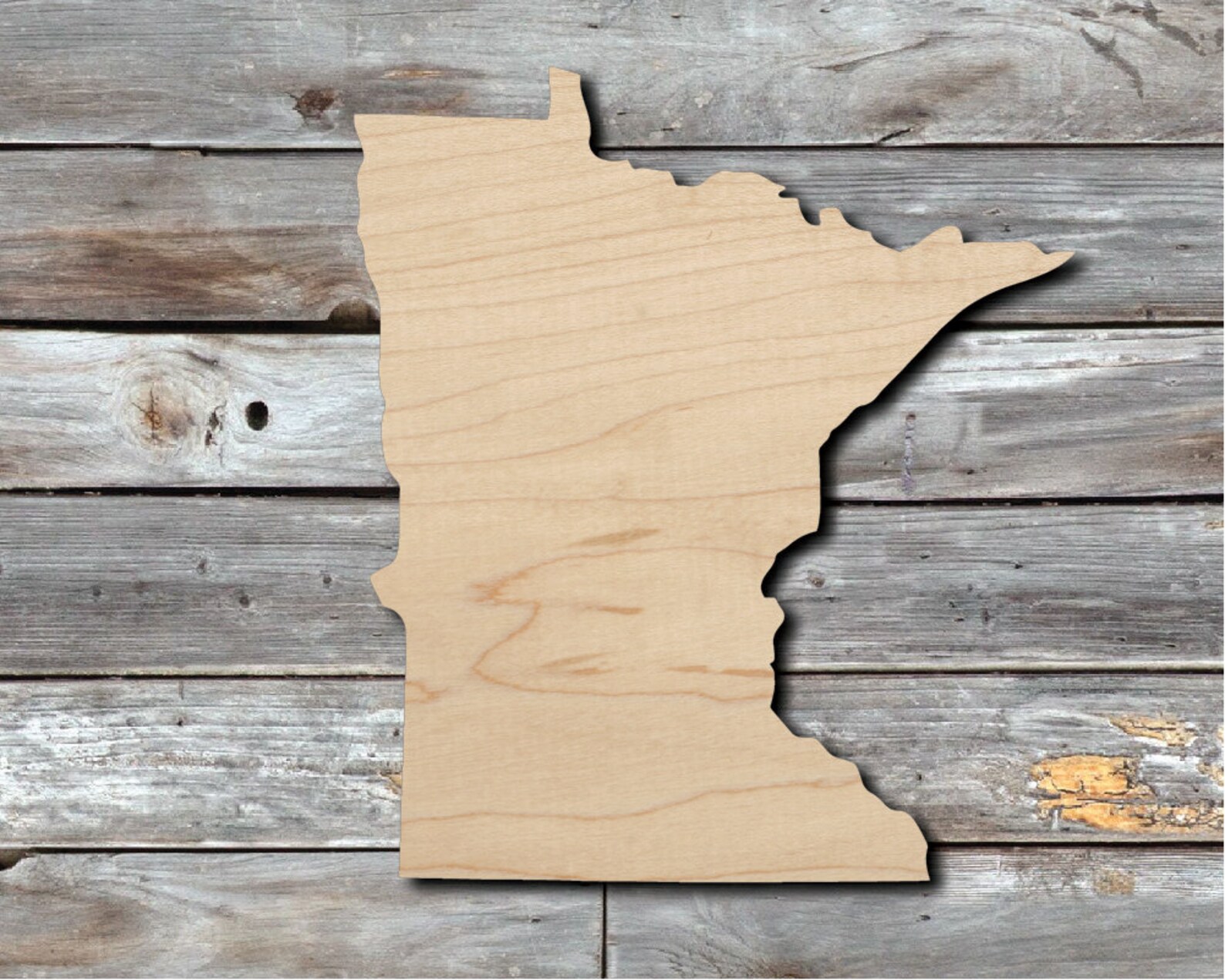 Minnesota Wood Cutout for Crafting Wood State Wood Cutouts Etsy