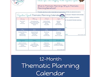 12-Month Thematic Planning Calendar