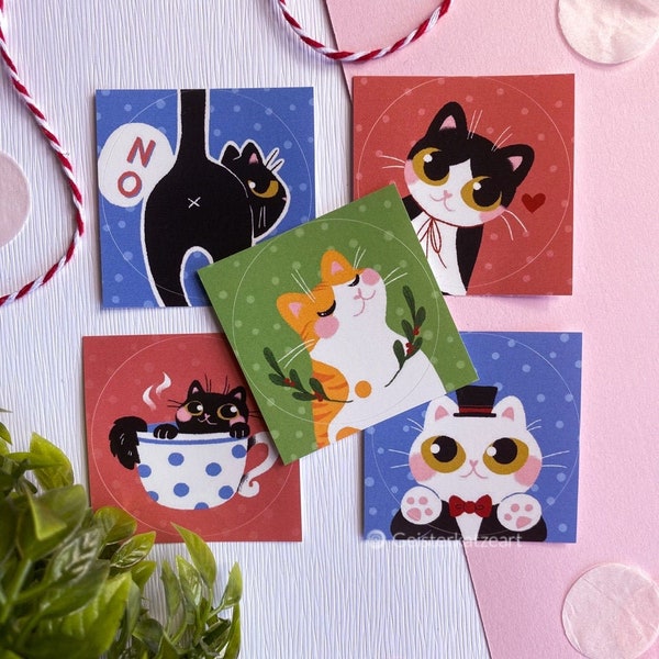 Cat Stickers I Outdoor Stickers I Kawaii I Round Stickers | Geisterkatzeart | Geisterkatze