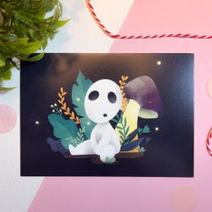 Kodama Postcards | Tree Spirit | Postcard | Kawaii | Spirit | Japan | Geisterkatzeart | Geisterkatze