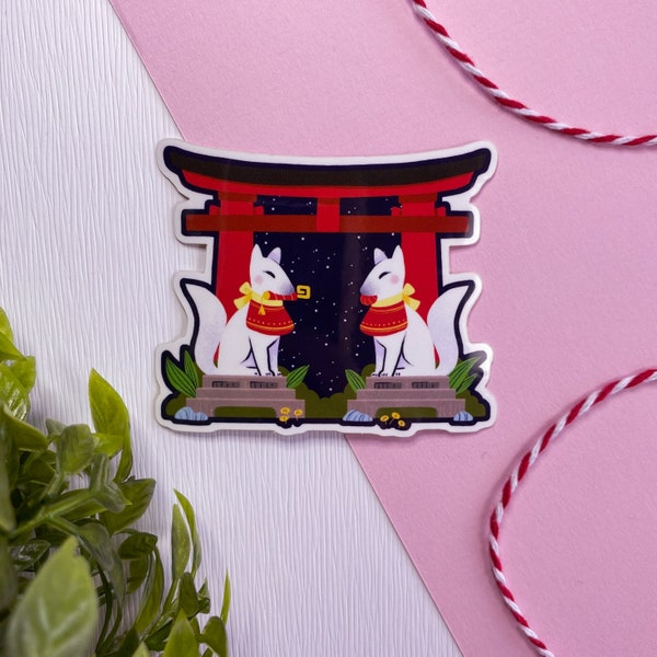 Fushimi Inari Fox Vinyl Stickers | Japan | Kitsune Stickers | Fox Stickers | Kawaii | Sticker | Kyoto | Geisterkatzeart | Geisterkatze
