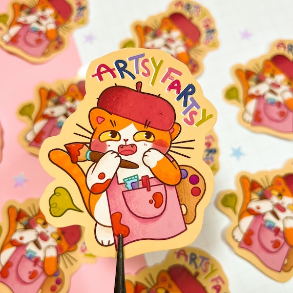 Artsy Fartsy Vinyl Stickers | Japan | Cat Stickers | Cute | Kawaii | Stationary | Geisterkatzeart | Geisterkatze