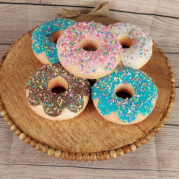 Faux Donuts, Donut Ornaments, Candyland Decor, Wreath Attachments, Party Decor, Photo Shoot Props, Fake Bakes