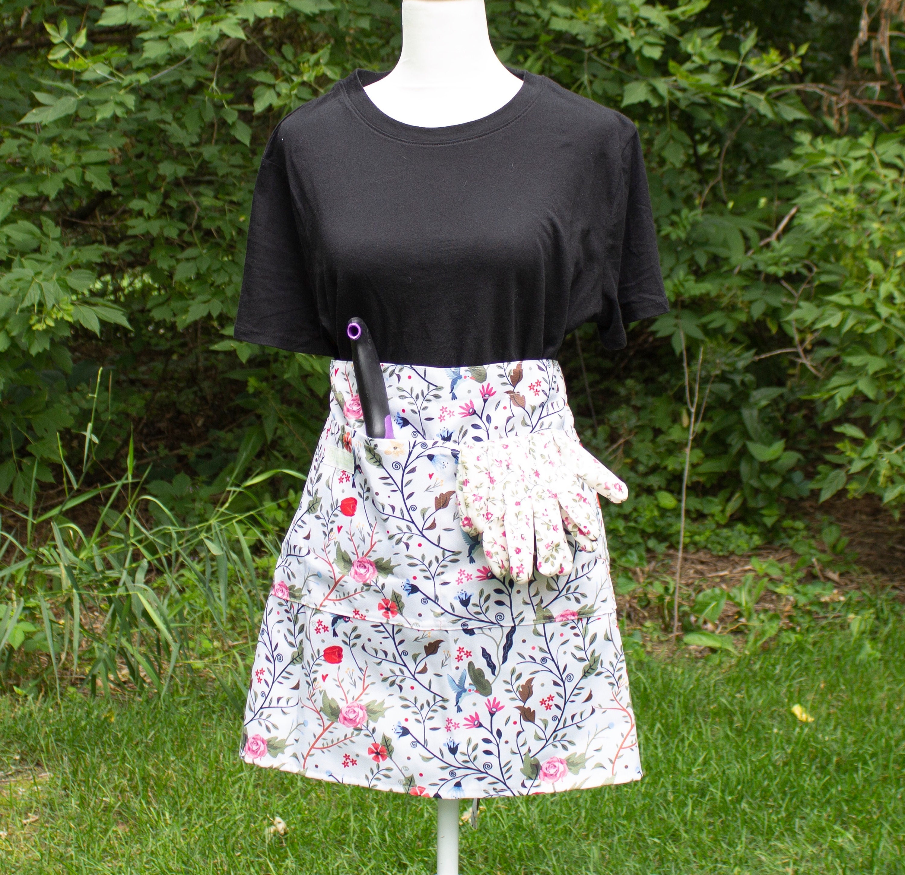 Floral Pattern Half Apron With Large Pockets Great for Gardeners, Florists and Makers Etsy