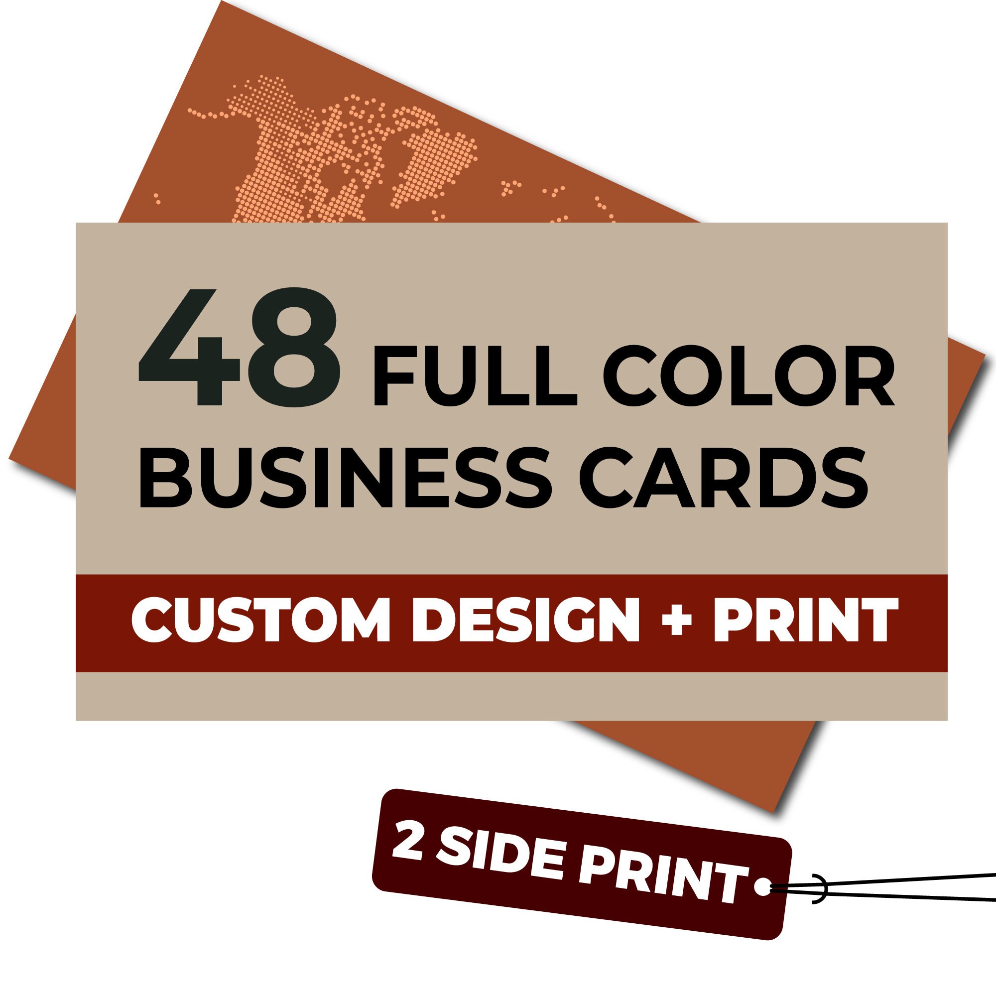 3.5 X 2 CUSTOM BUSINESS CARDS Add Logo & Social Media Etsy