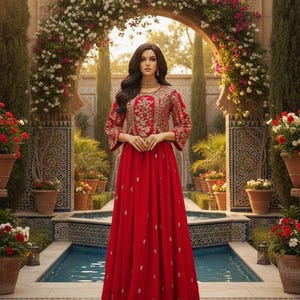 Fully Stitch Ready made Women Party Wear Designer Long Gown - Pink