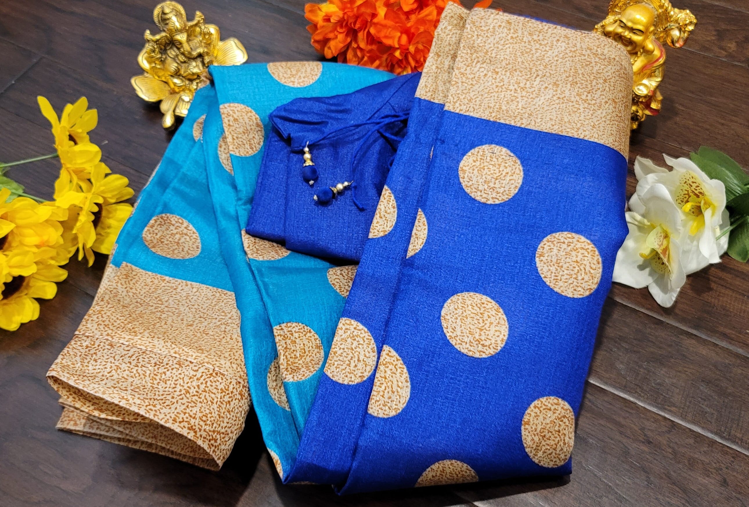 Saree With Stitched Blouse