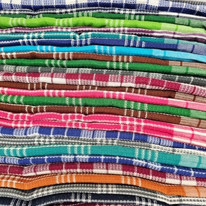 Handloom Color or White Indian Cotton Premium Towels, Ultra Absorbent, Quick-Drying, Lasts Long, Perfect for Home, Outdoor Use, Gift Choice