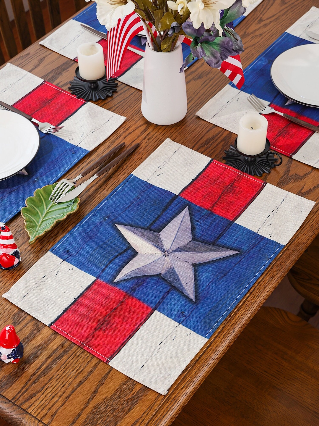 Patriotic 4th of July Placemats 12 X 18 Inch Placemats Set of - Etsy