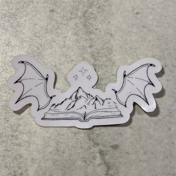 ACOTAR  Sticker- Book with Illyrian wings- Night court mountains- Velaris - Rhysand