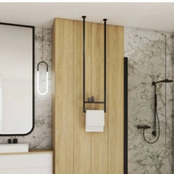 Ceiling Mounted Towel Rack Etsy