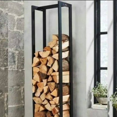 Wood Rack Firewood Rack Metal Log Holder Garden Decor Etsy