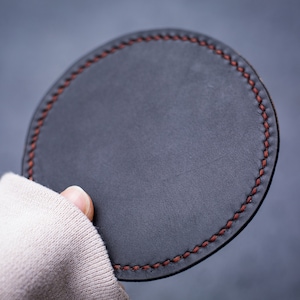 Leather Coaster Set Coffee Coaster Tea Coaster Handmade Leather Coaster Set Fathers Day Gift Leather Circle Coaster Set