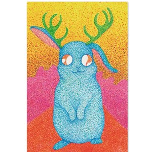 Big Jackalope Energy - museum-quality matte poster - cute jackalope art print