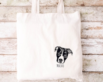 Gifts for Dog Lovers Pet Bag Gifts for Pet Lovers Personalized Gift Cat Bag Dog Bag Custom Book Bag Custom Pet Portrait Tote bag