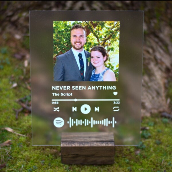 Personalized Acrylic Spotify Song Sign | Glare Resistant | Customizable | Anniversary Gift | Wedding